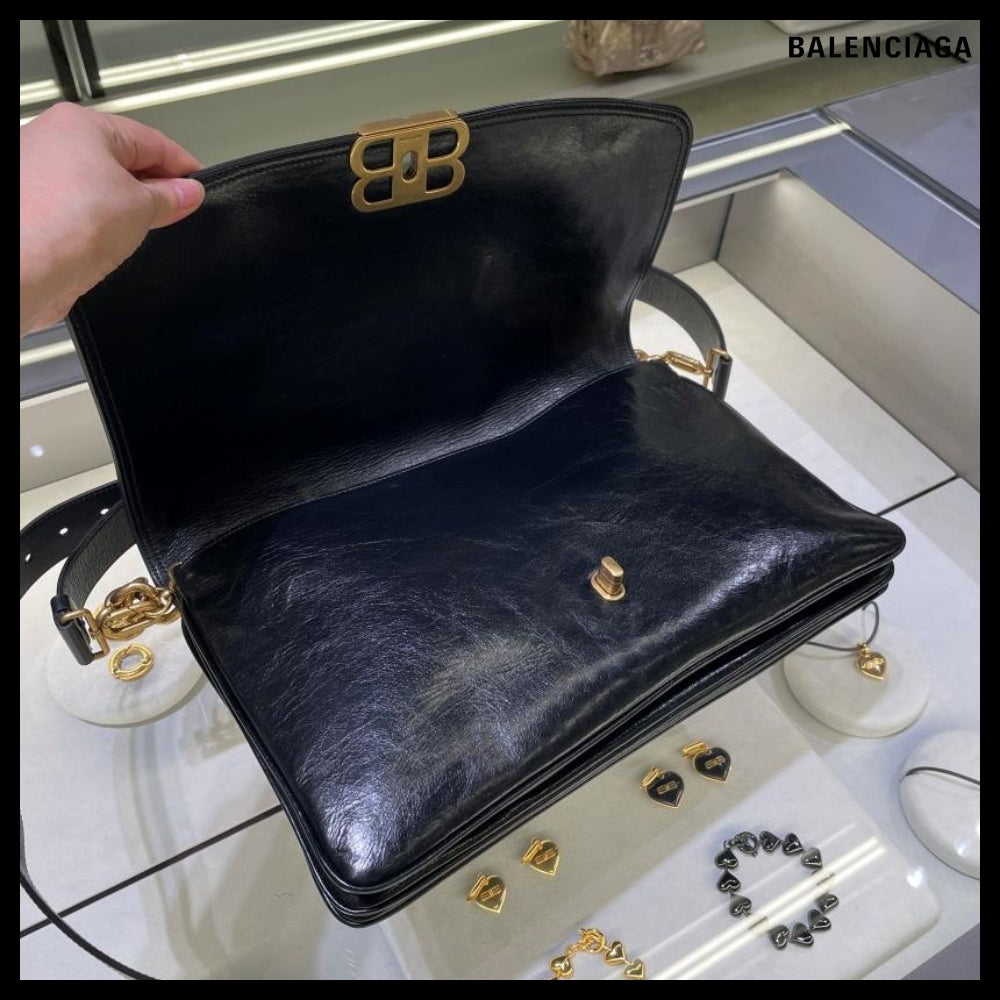【BALENCIAGA】BB Soft Flap Bag L Black