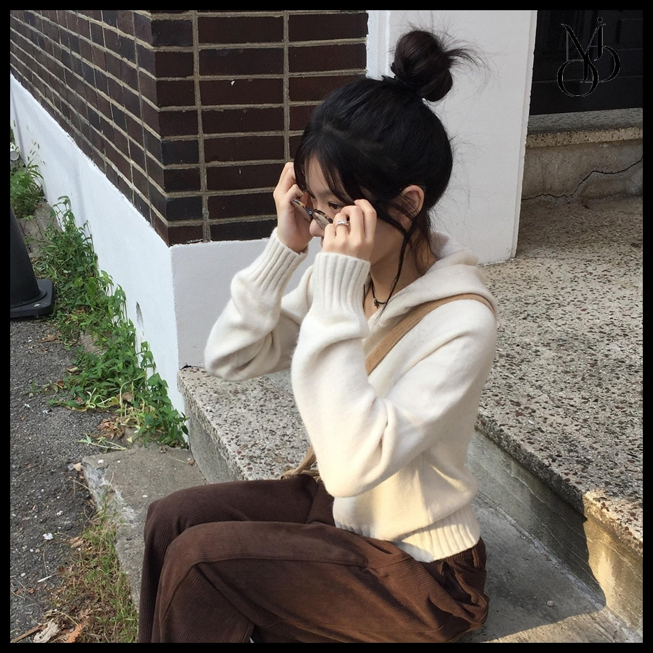 【MODIMOOD】Buggy Knit Hoodie Zip-Up 6 Colors