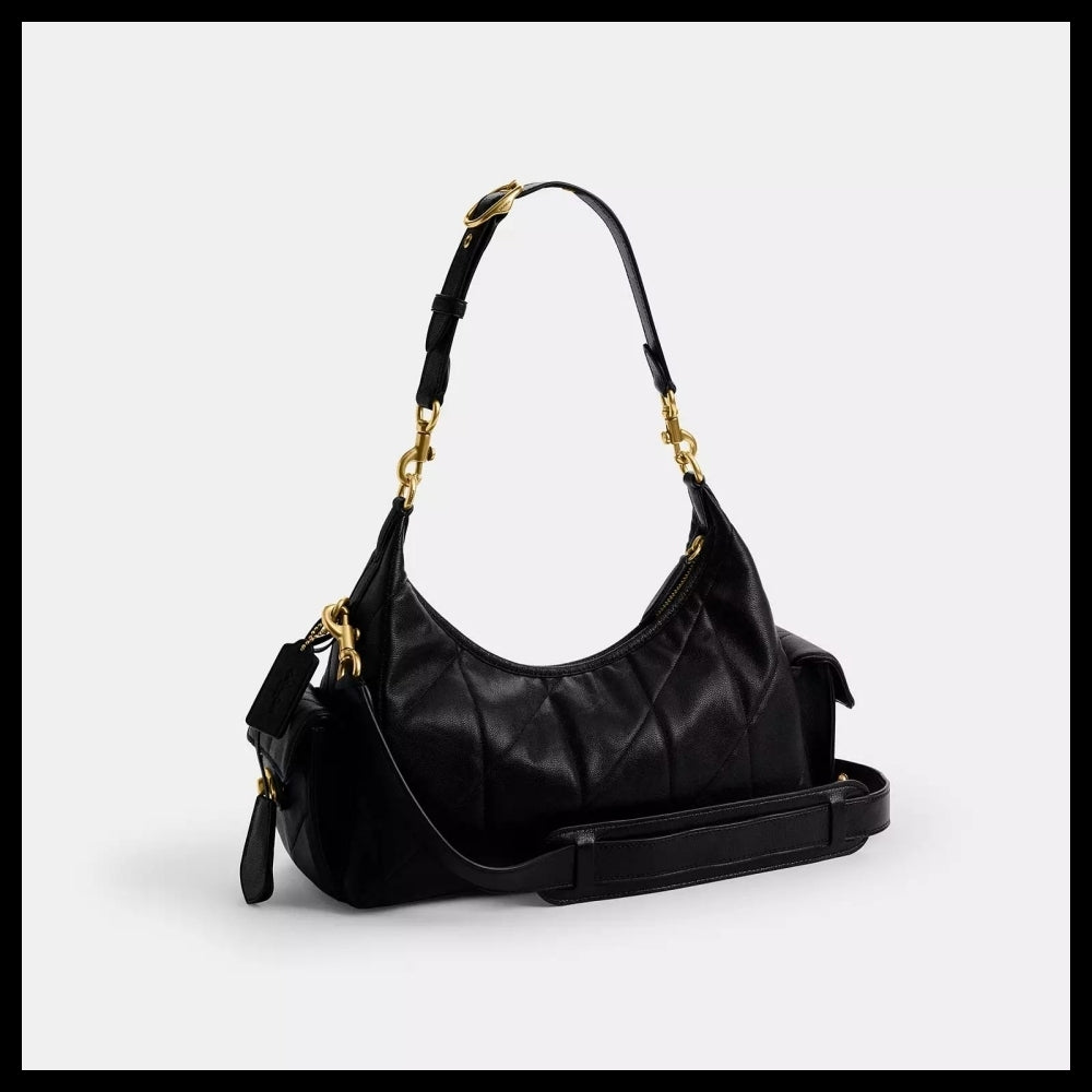 【Coach】Pocket Juliet Bag 30 With Quilting Black