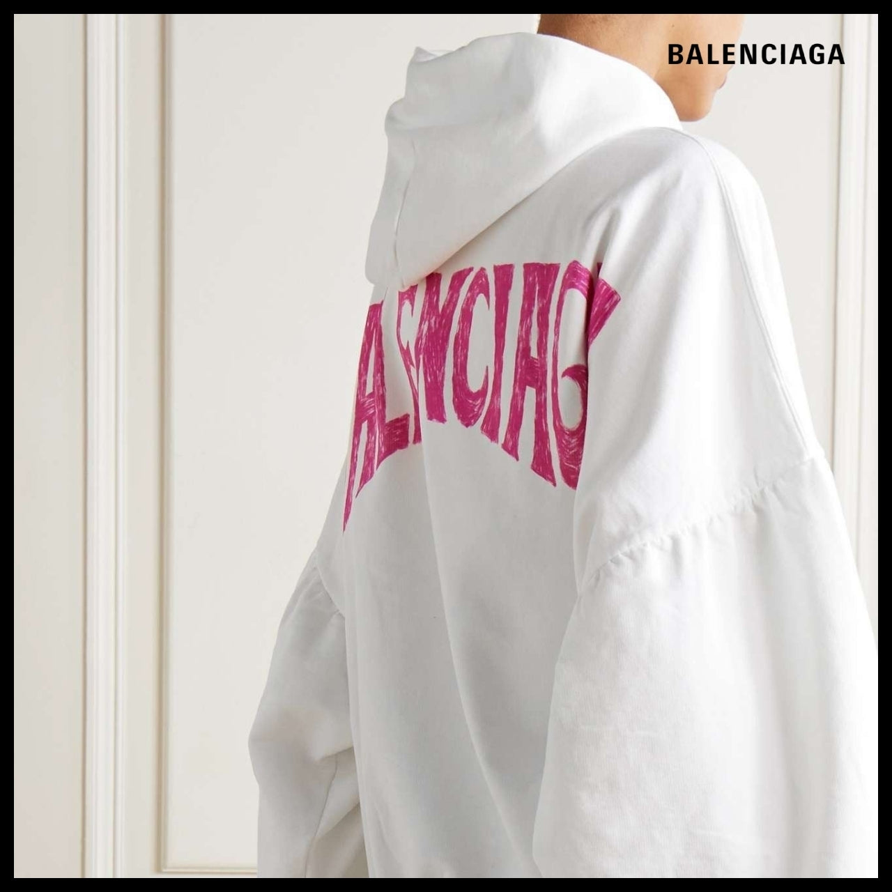 【BALENCIAGA】Paris Tropical Round Hoodie Oversized