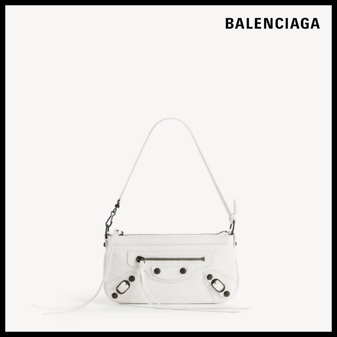 【BALENCIAGA】Le City Strap Pouch Optic White