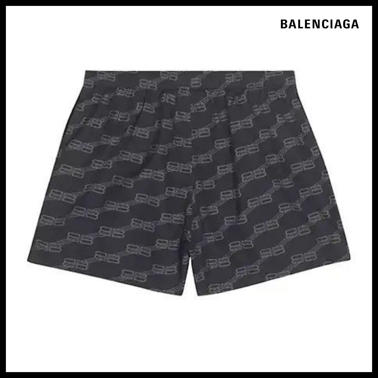 【BALENCIAGA】BB Monogram Pyjama Shorts in Black