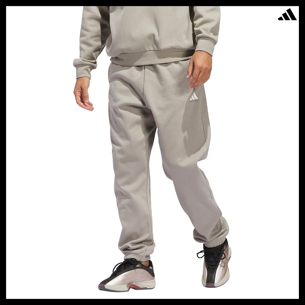 【ADIDAS】 Basketball Fleece Jogger Pants Putty Beige