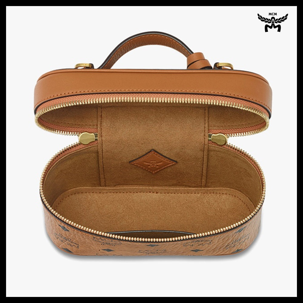 【MCM】Aren visetos leather mix vanity case