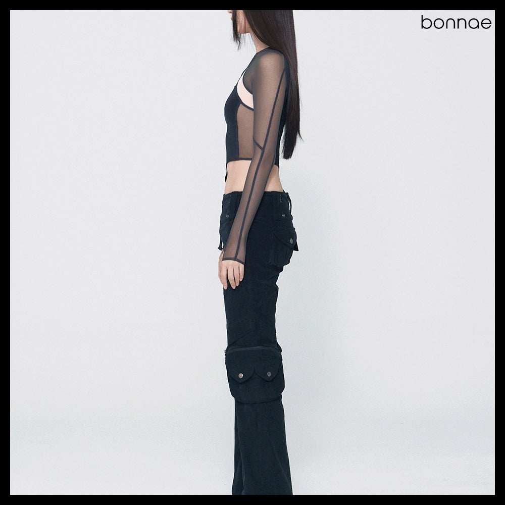 【Bonnae】Women's Mesh Top 2Colors