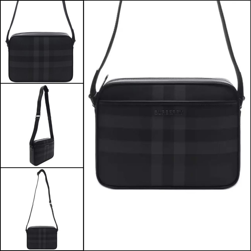 【Burberry】Men's Muswell Crossbody Bag Charcoal Casual
