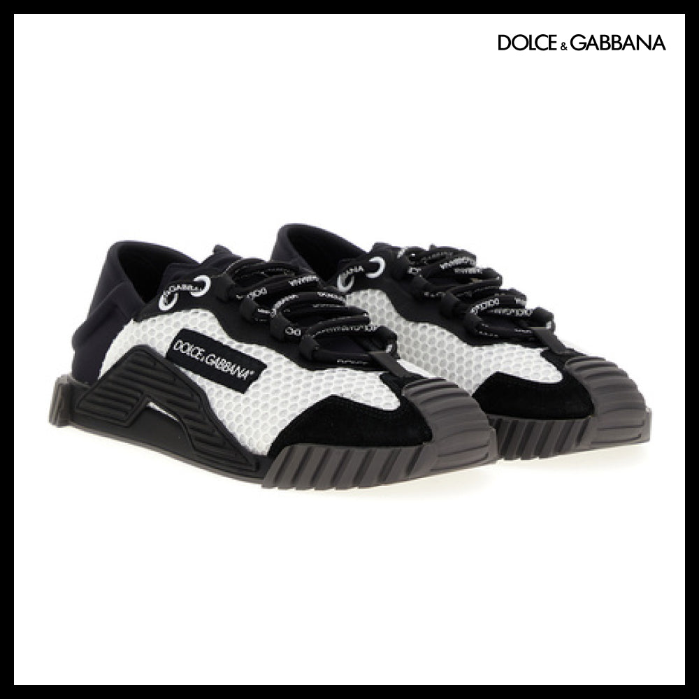 【Dolce & Gabbana】LEATHER SNEAKERS BLACK