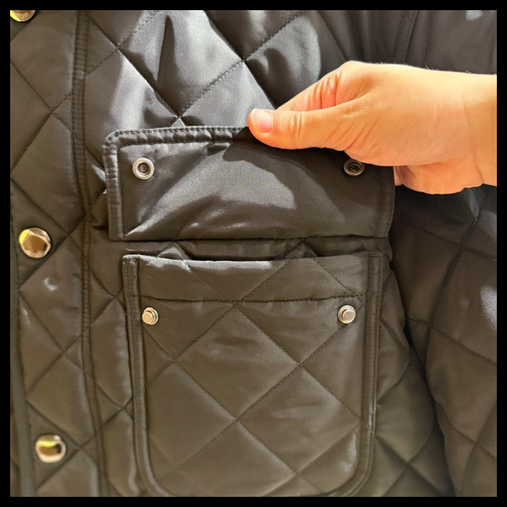 【Burberry】ALFORD Logo Quilted Nylon Men’s Jacket Black