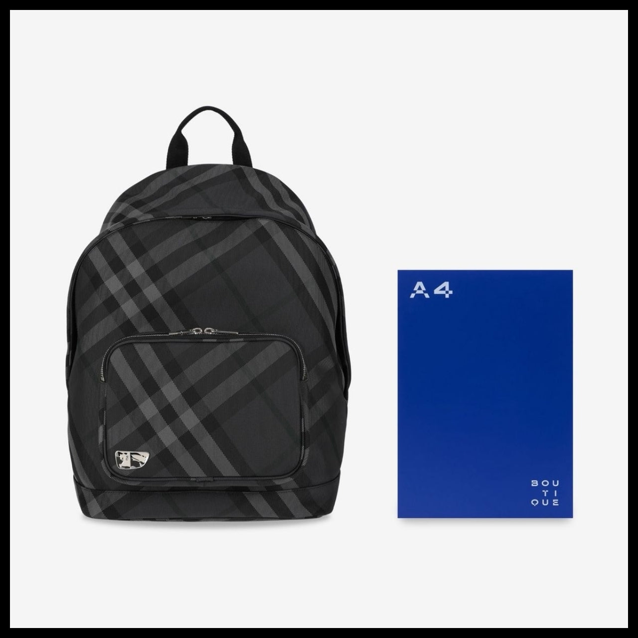 ◆BURBERRY◆ チェック バックパック Backpack Charcoal 大容量