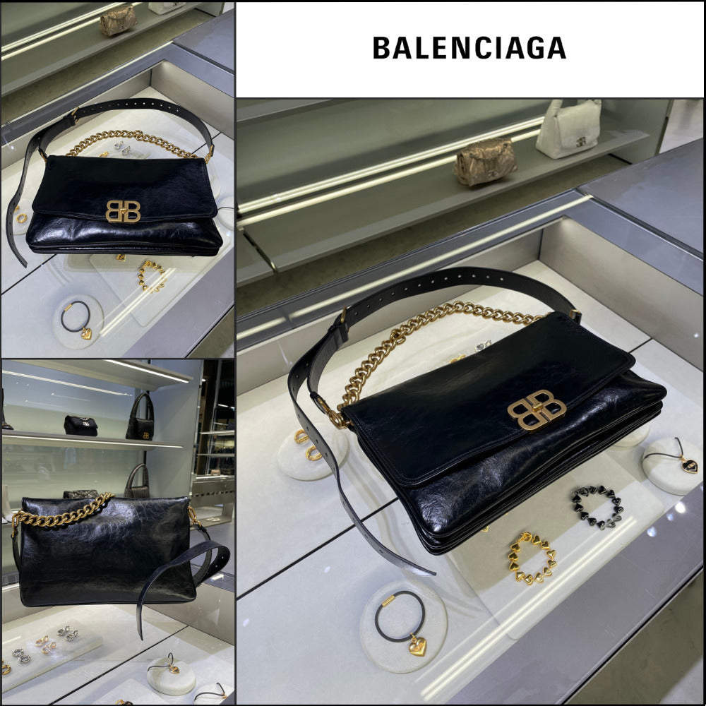 【BALENCIAGA】BB Soft Flap Bag L Black