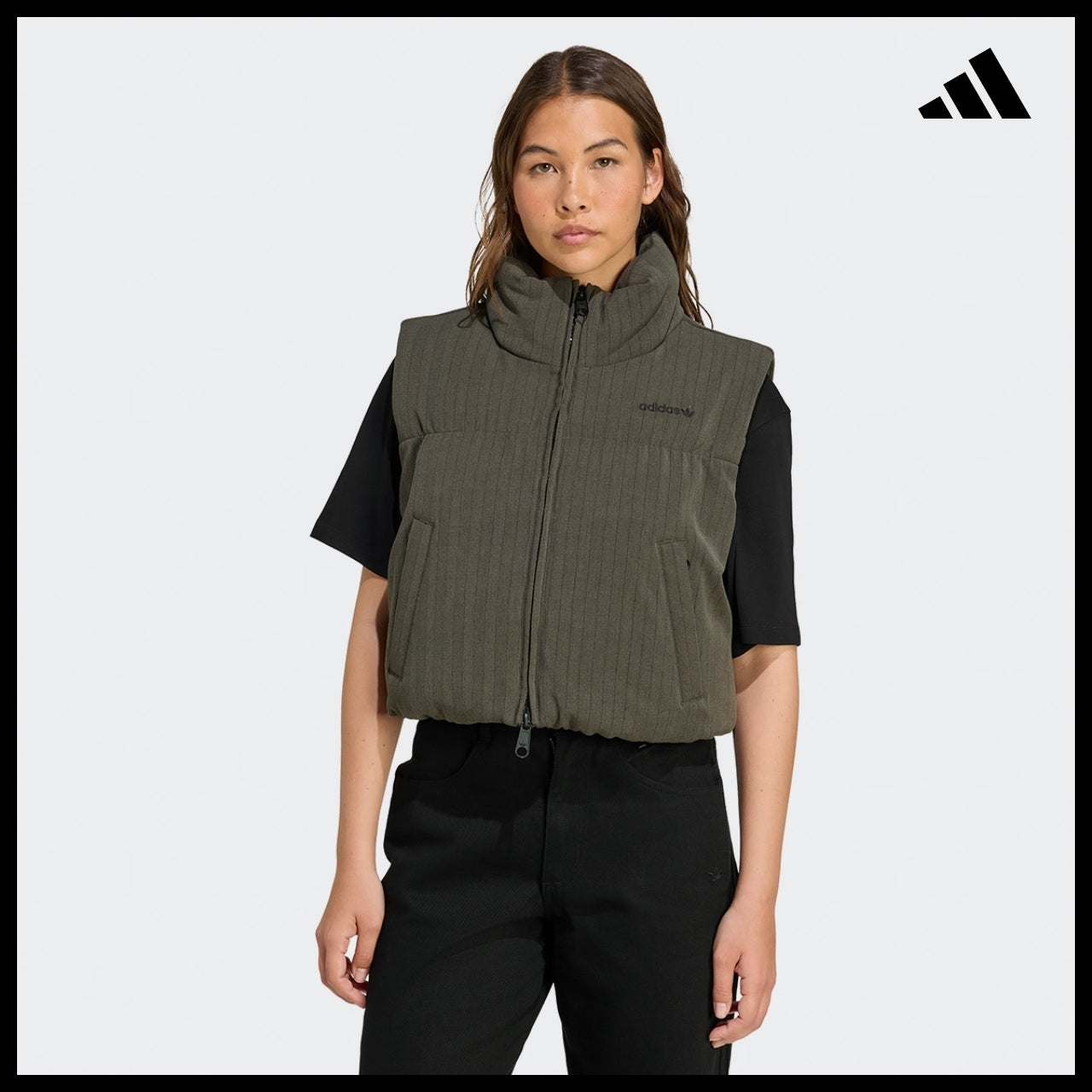 【ADIDAS】Essentials Herringbone Down Vest JX3000