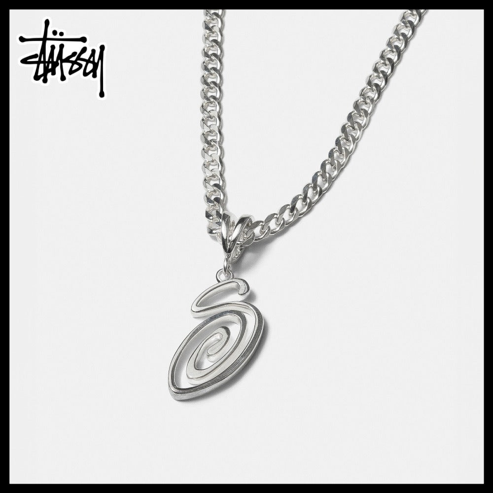 【STUSSY】SWIRLY S CHAIN STERLING ネックレス 正規品