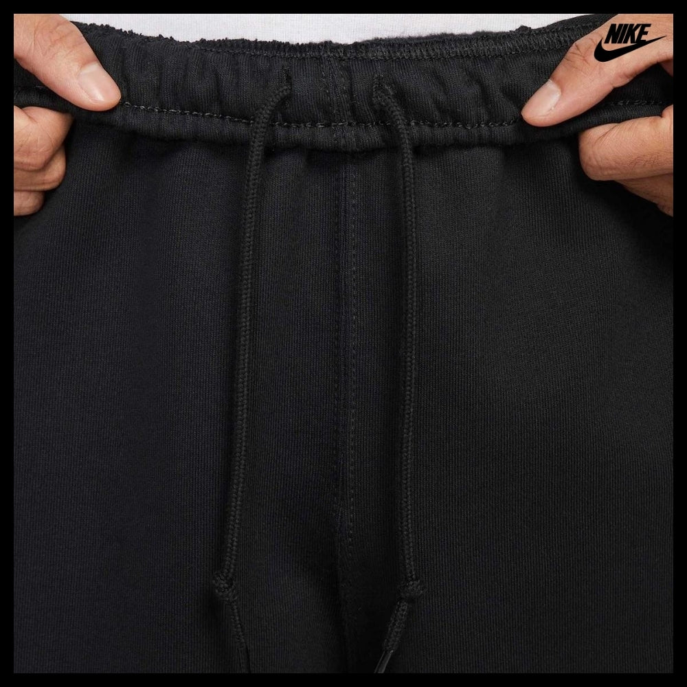 【Nike】SOLO SWOOSH CUFF FLEECE PANTS BLACK BLACK WHITE