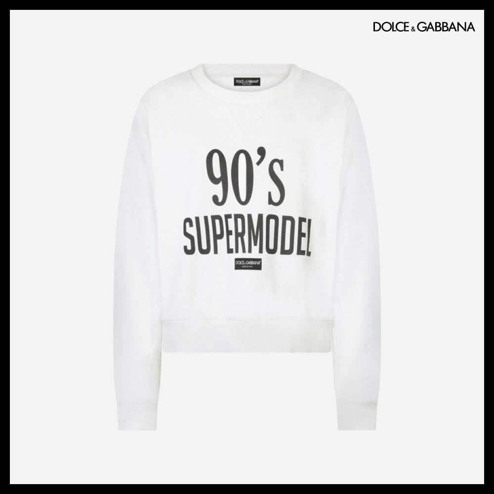 【Dolce&Gabbana】JERSEY SWEATSHIRT 90S SUPERMODEL PRINT