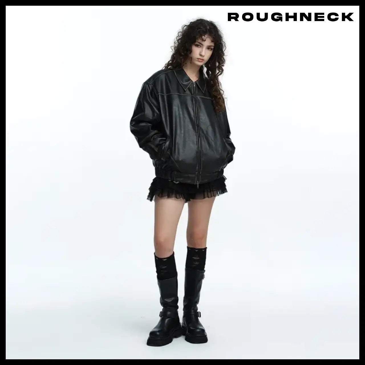 【ROUGHNECK】Washing Leather Blouson Jacket