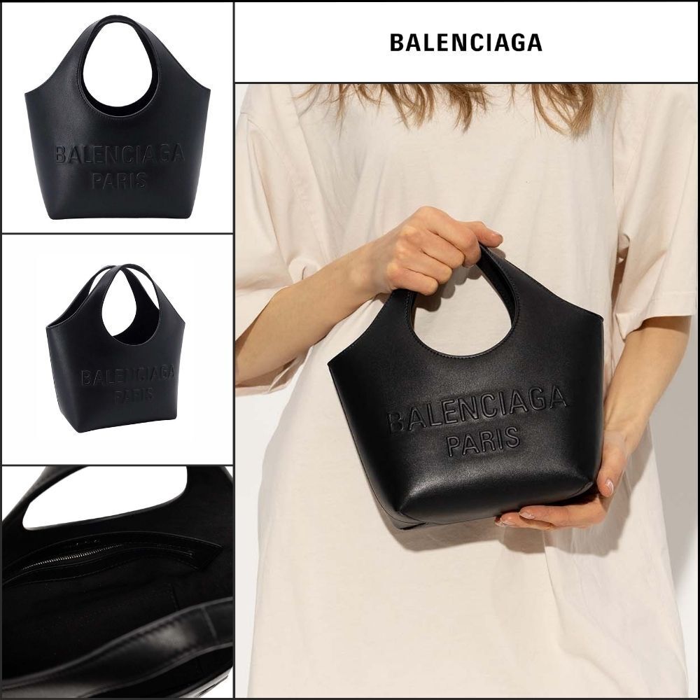 【BALENCIAGA】MARY KATE XS エンボスロゴ トートバッグ BLACK