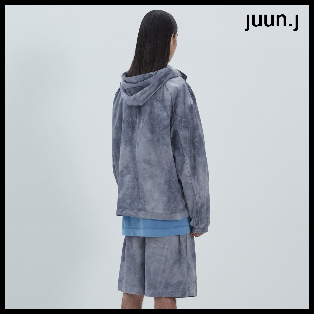 【JUUN.J】Dye Print Hood Jumper Gray