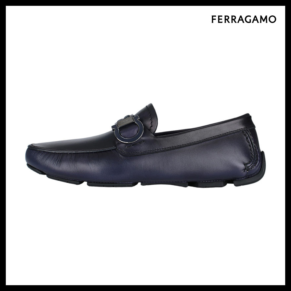 【FERRAGAMO】 Gancini Driving Loafers 0774655