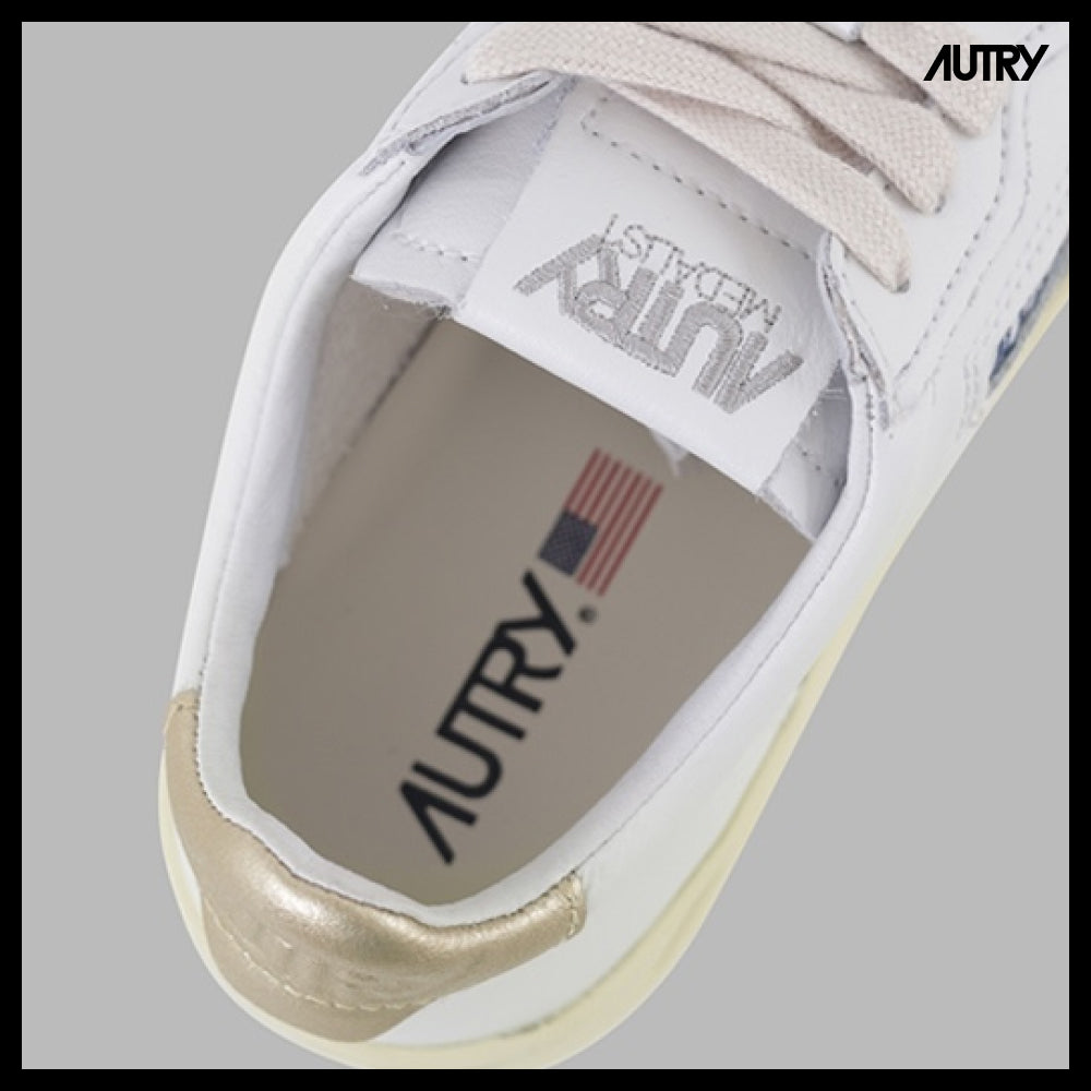 【Autry】AULW LL06 Medalist Women's Sneakers Gold Tab