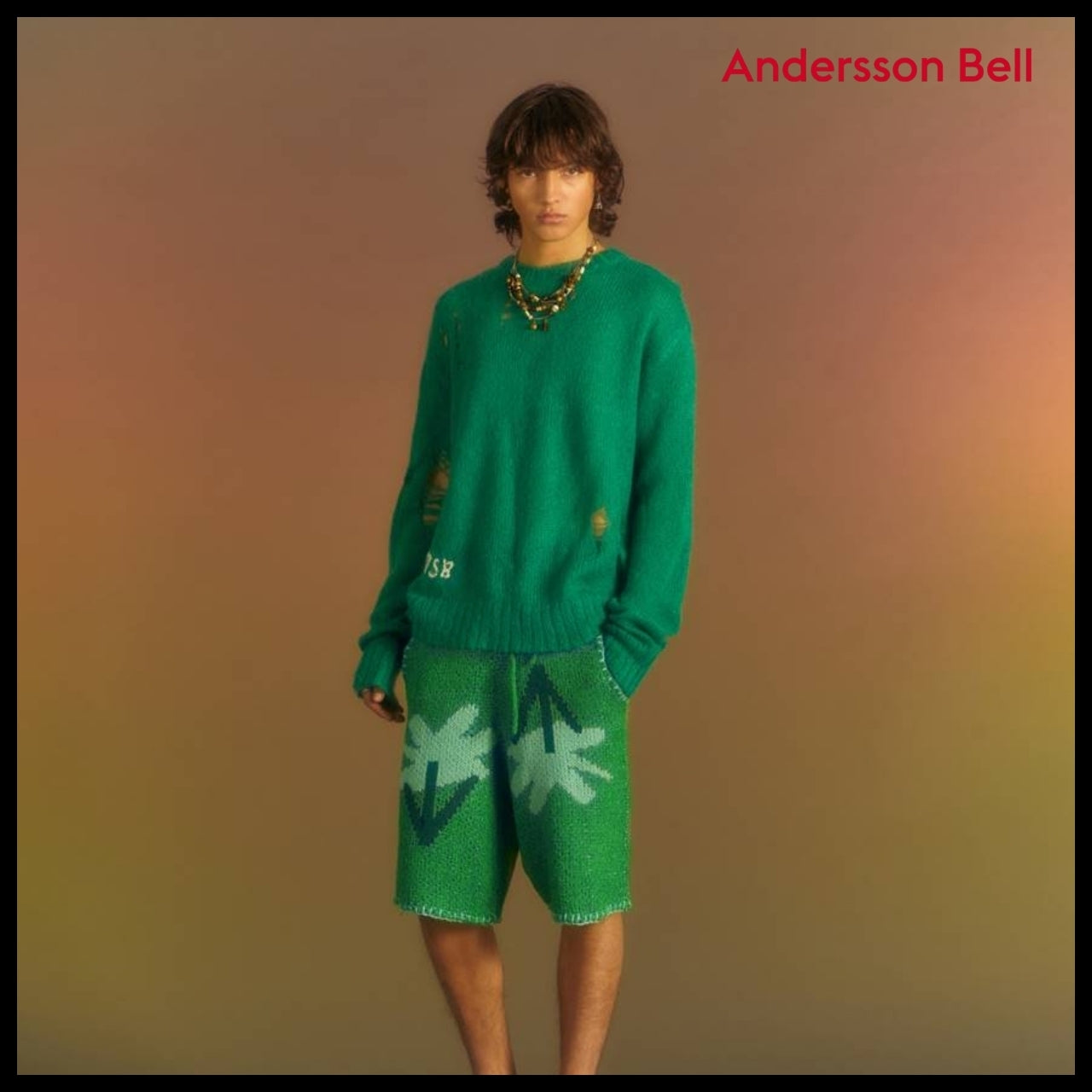 【ANDERSSON BELL】ADSB Kid Mohair Crew-Neck Sweater 3Colors