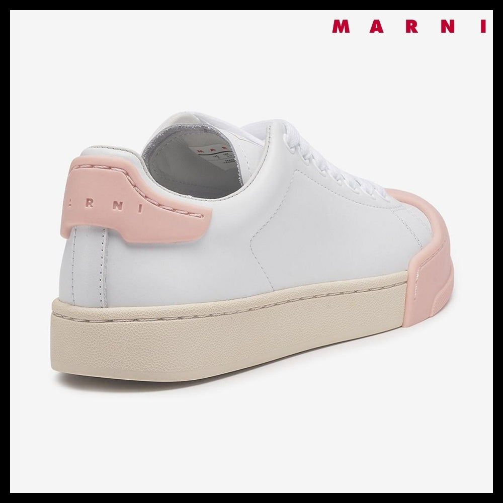 【MARNI】Dada Bumper Sneakers - Lily White & Light Pink