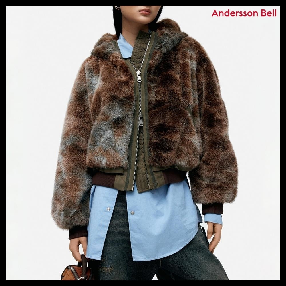 【ANDERSSON BELL】Vanessa Fur N2B Jacket Brown