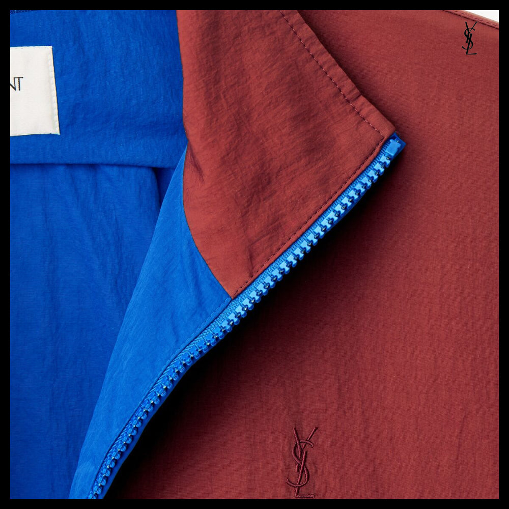 【Saint Laurent】Nylon Faille CASSANDRE Cropped Windbreaker
