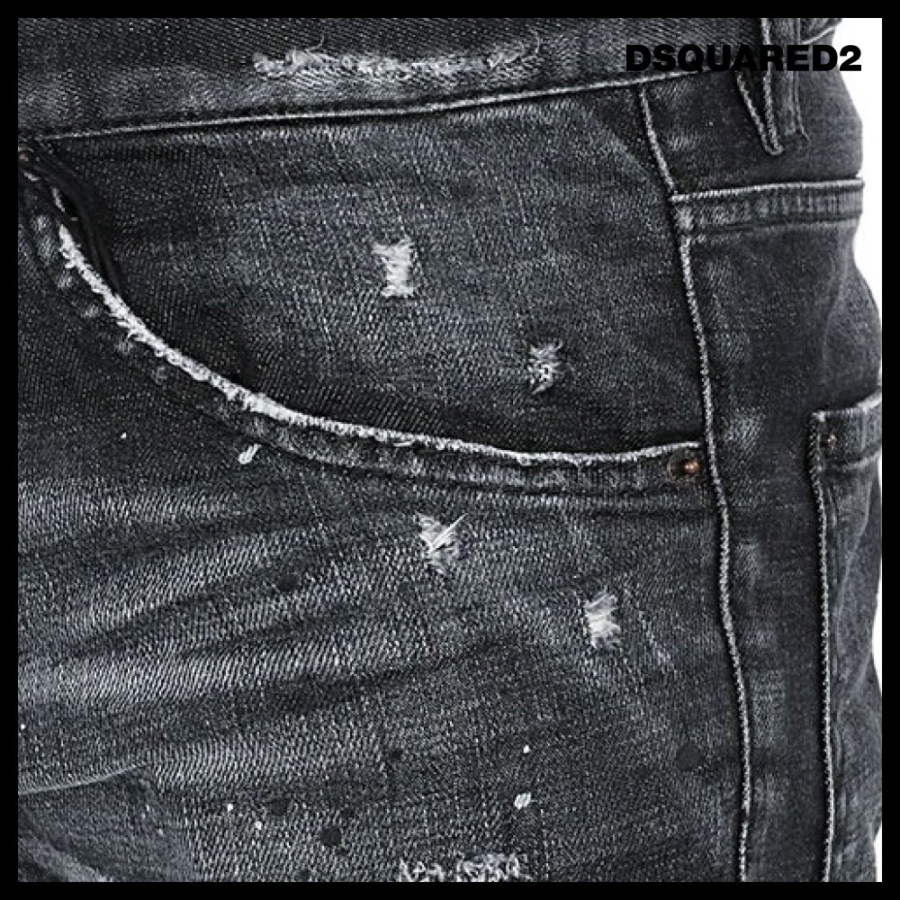 【D SQUARED2】Painting Washed Grey Cool Guy Jeans
