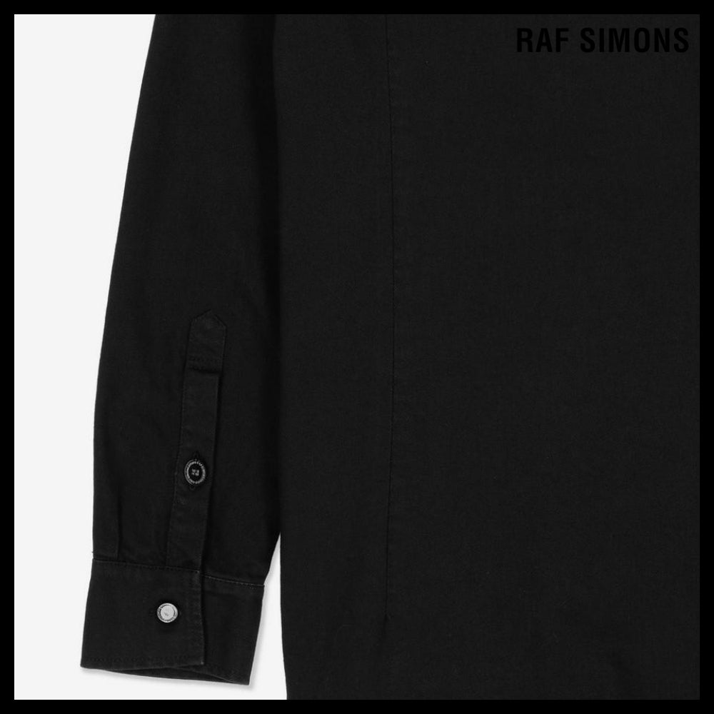 【RAF SIMONS】ロゴ パッチ シャツ ブラック