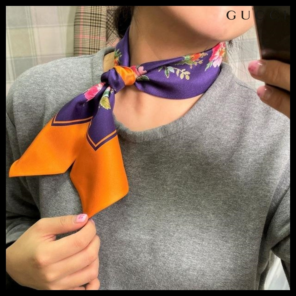 GUCCI Blind For Love Twilly Scarf Purple