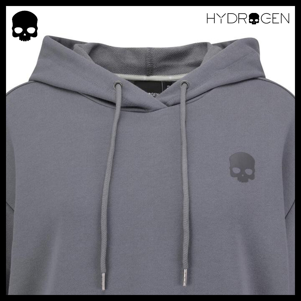 [HYDROGEN] UNI SLEEVE GRAPHIC HOODIE GREY