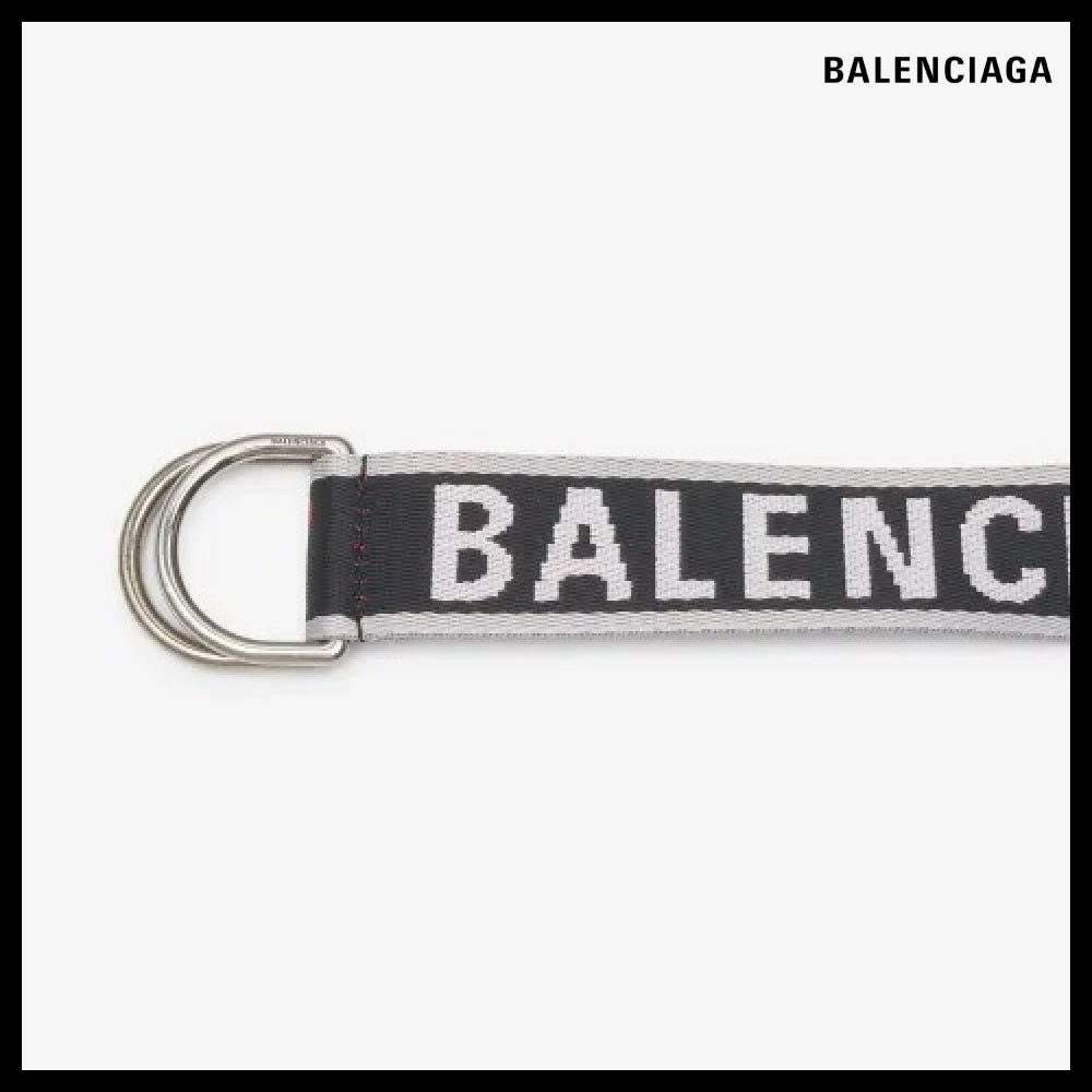 【BALENCIAGA】D Ring Belt Gray Red