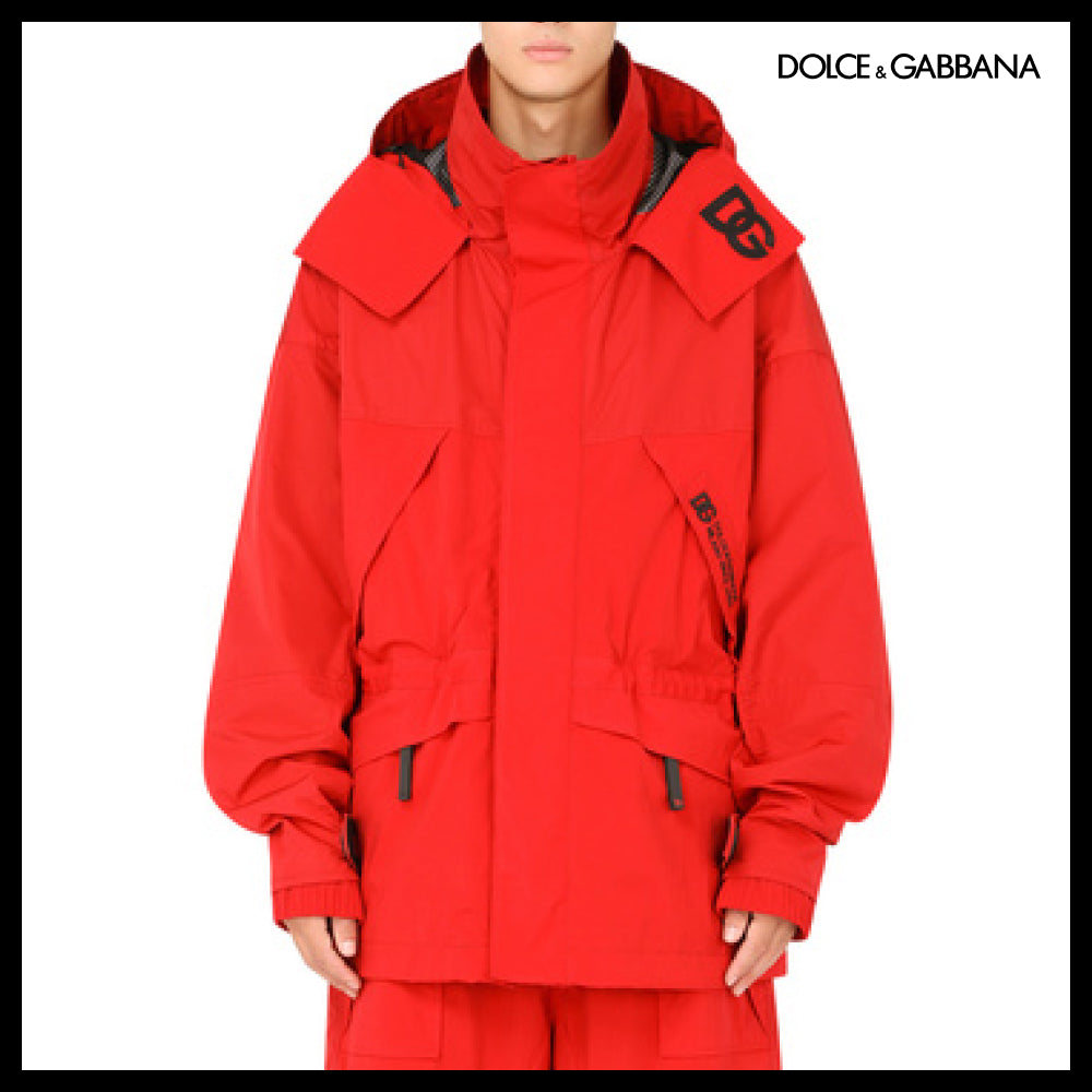 【Dolce & Gabbana】Cordura Jacket with Hood and Patch