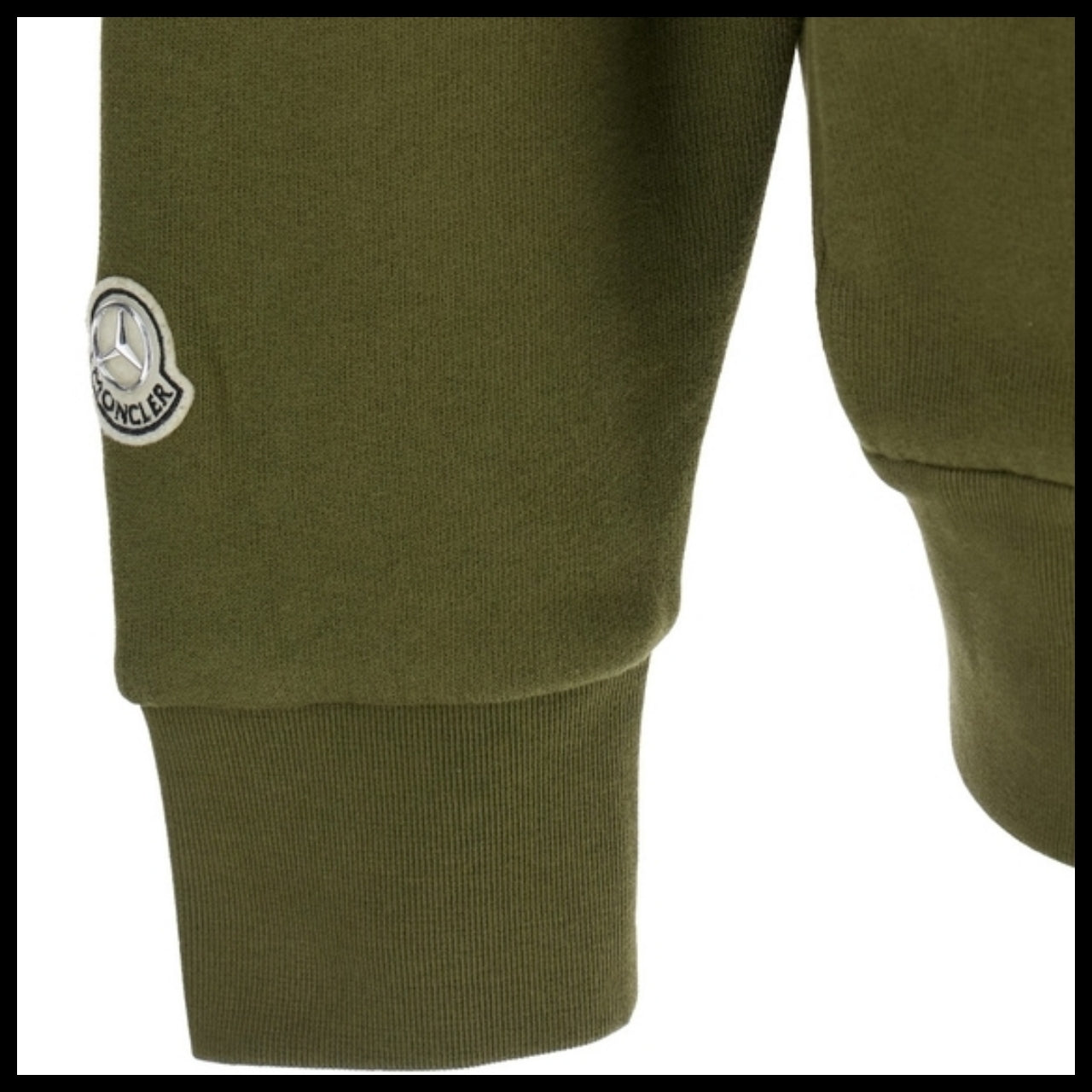 【MONCLER】Monogram Embroidered Cotton Zip-Up Hoodie