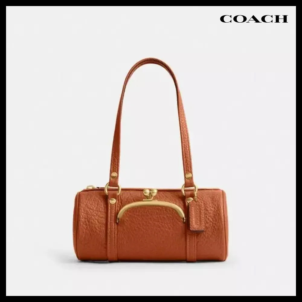 【COACH】Kisslock Barrel Bag 28