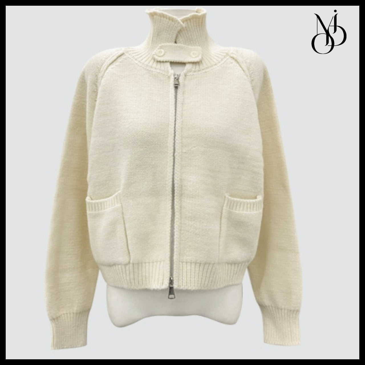 【MODIMOOD】In Tokyo Koi High Neck Knit Zip-Up