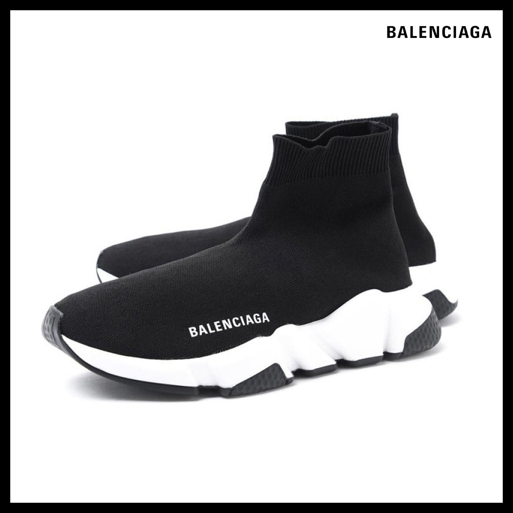 【BALENCIAGA】Speed Recycled Knit Sneaker White Black