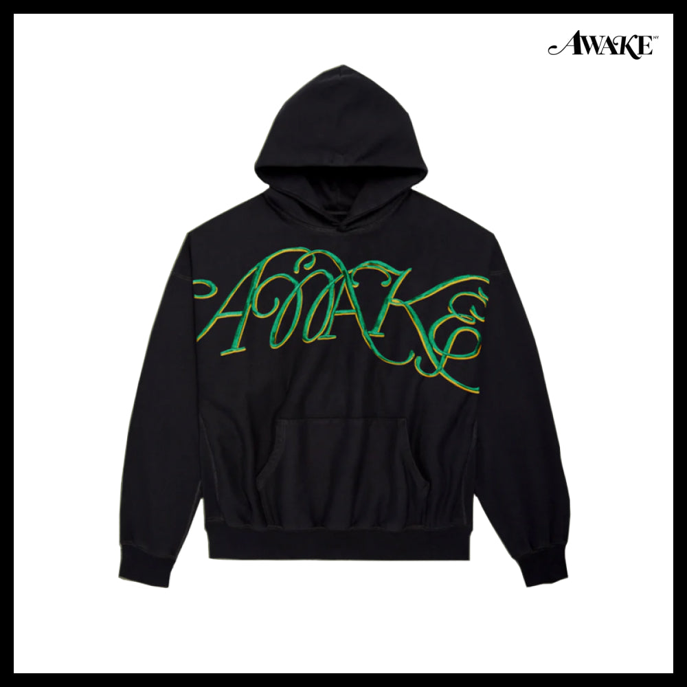 【AWAKE NY】Script Oversized Embroidered Hoodie (2 Colors)