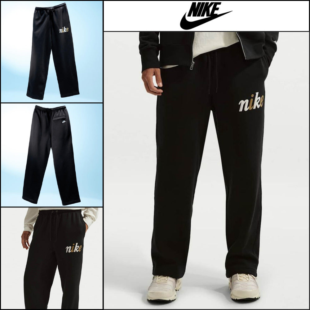 【NIKE】Sportswear Club Fleece Open Hem Pants M Black Jogger