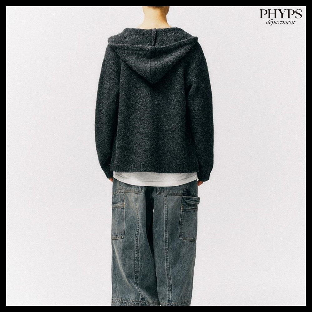 【PhypsDepartment】ハート アップル ニット フードジップアップ