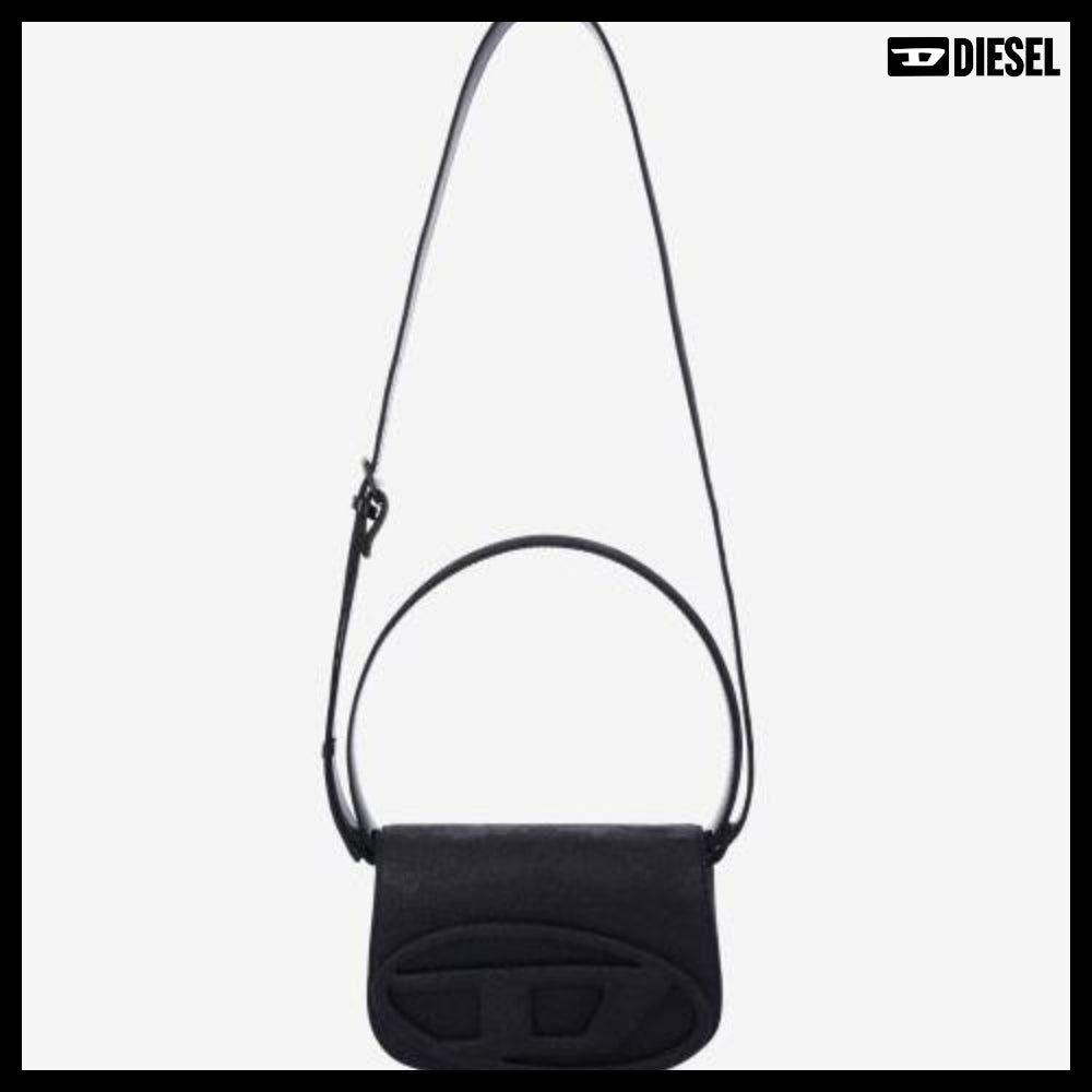 【DIESEL】1DR Fabric Shoulder Bag - Black