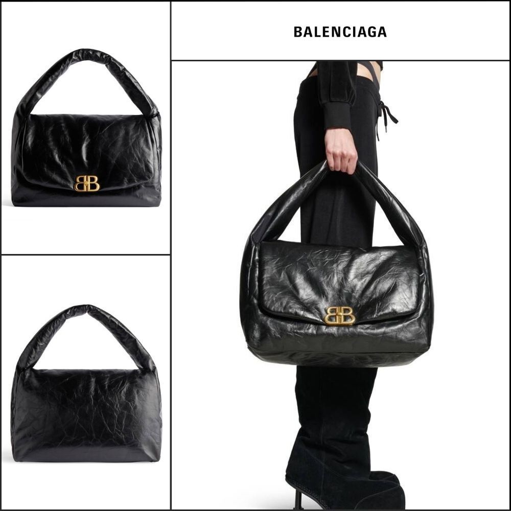 【BALENCIAGA】Monaco Large Sling Bag Black