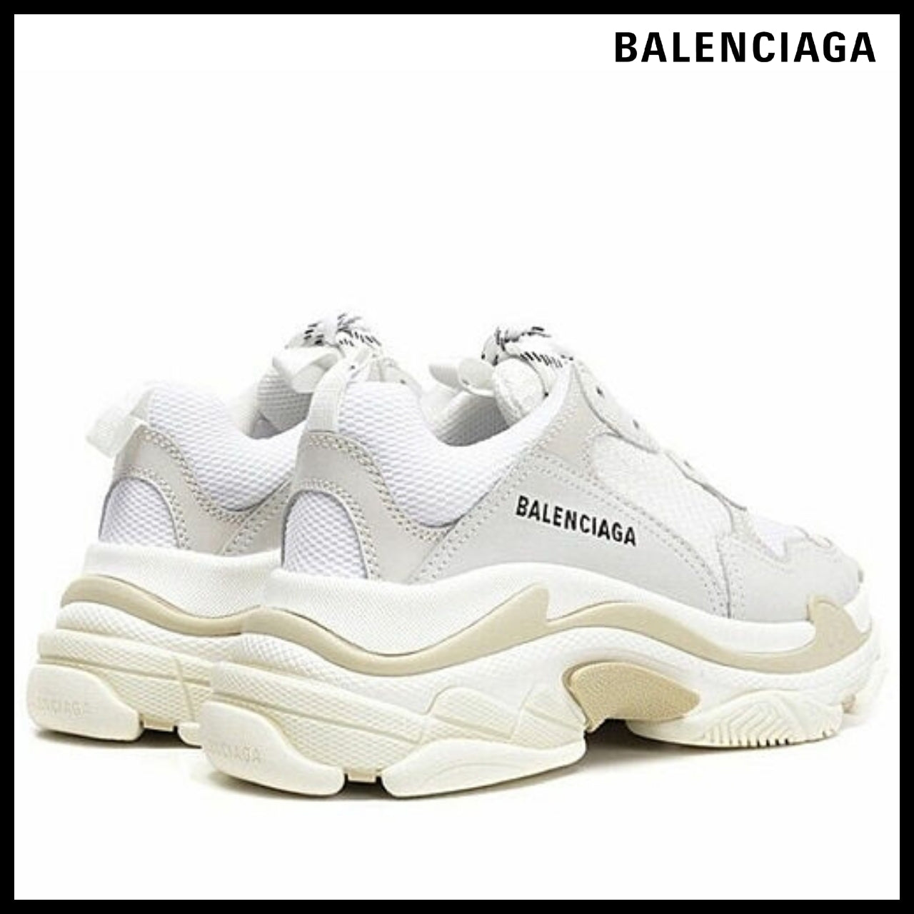 【BALENCIAGA】White Triple S Sneaker