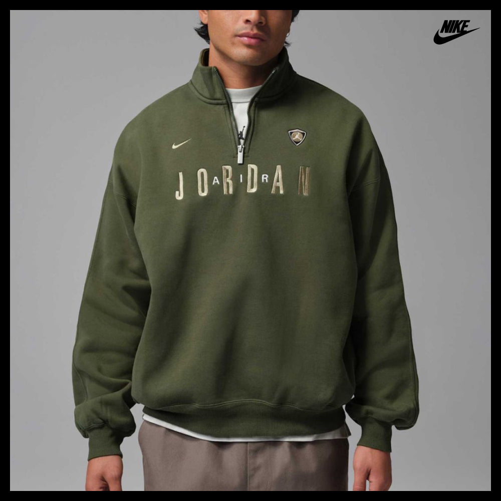 【NIKE】Flight Graphic Fleece 1/4 Zip M Cargo Khaki Khaki