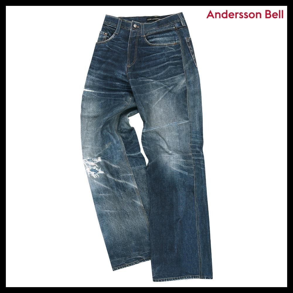 【ANDERSSON BELL】TROMPE L OEIL Printed Denim Pants