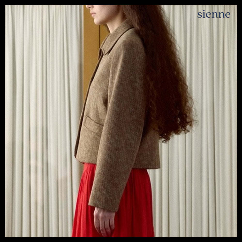 【SIENNE】German Knitted Jacket Brown