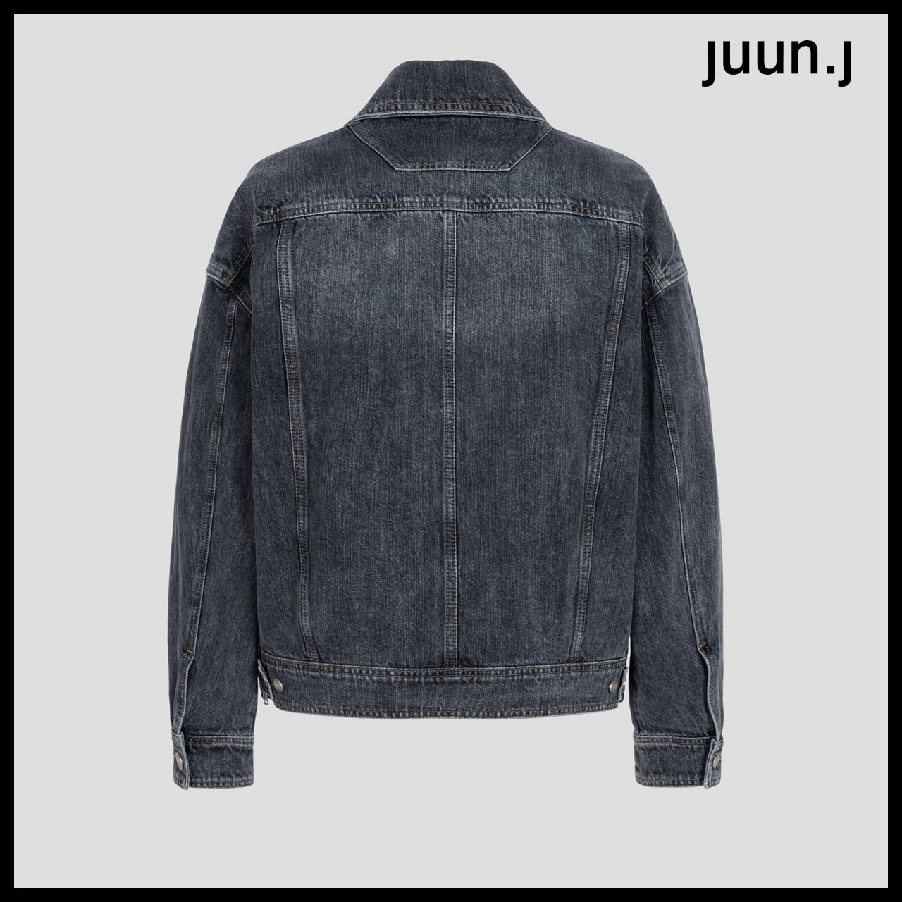 【JUUN.J】CORE Denim Zipper Detail Trucker Ash