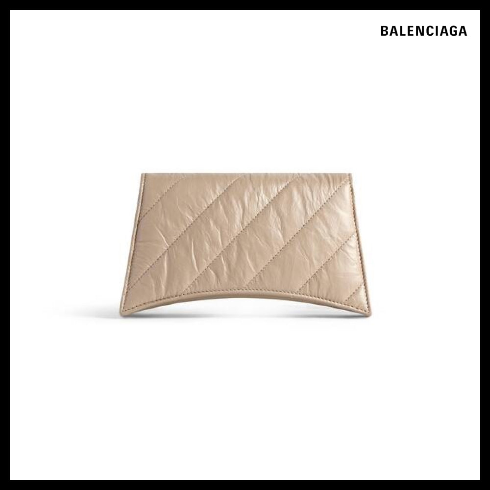 【BALENCIAGA】Crush XS Chain Bag Quilted Brown