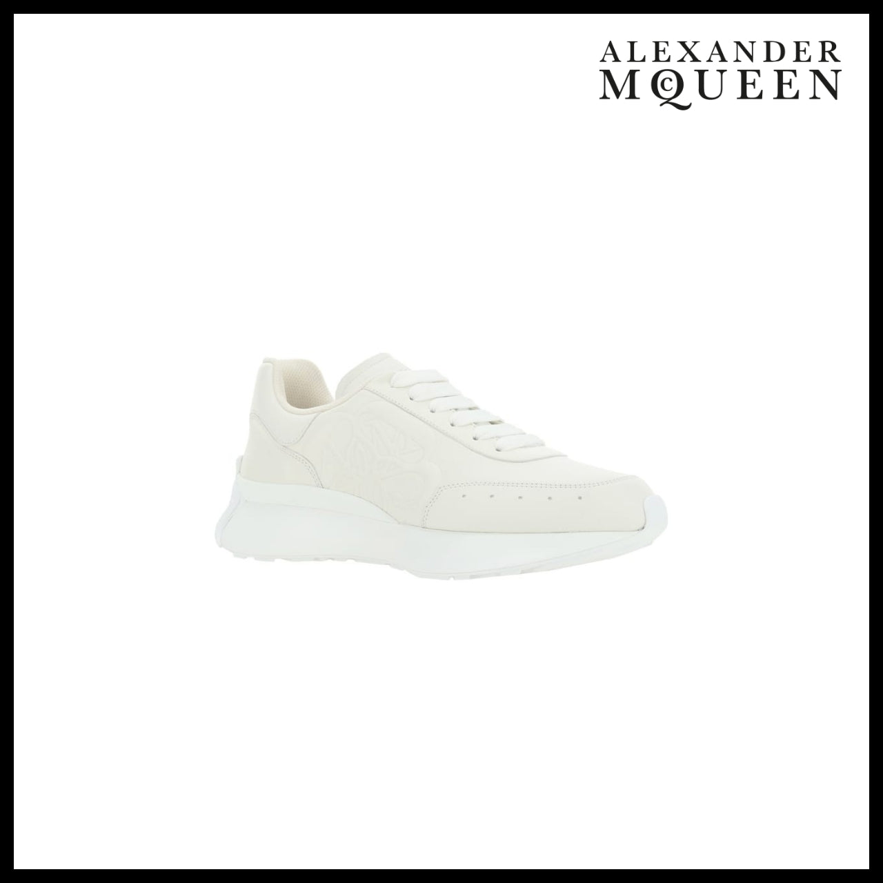 【Alexander Mcqueen】Sprint Runner Leather Sneakers White