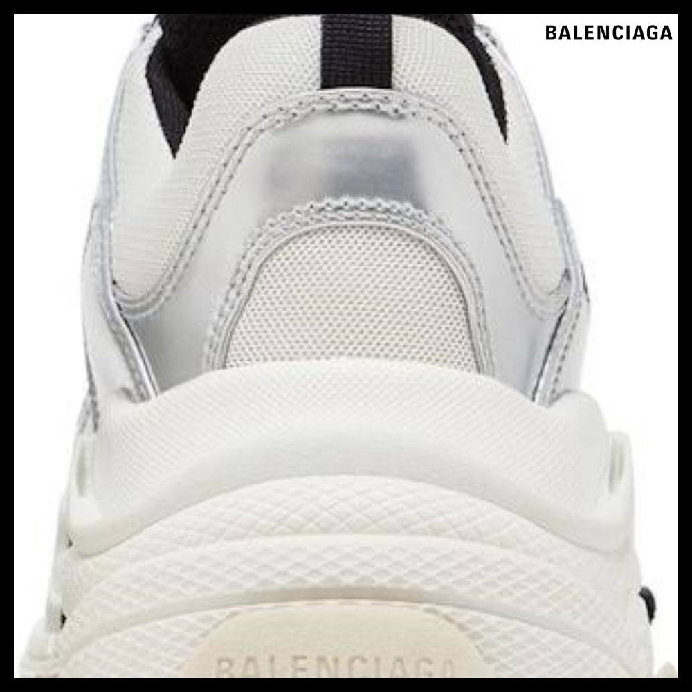 【BALENCIAGA】Triple S Sneaker Black White Silver